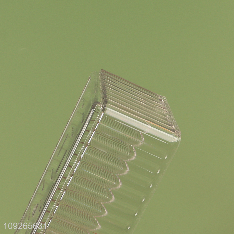 Yiwu market rectangle clear home office desktop organizer plastic storage box