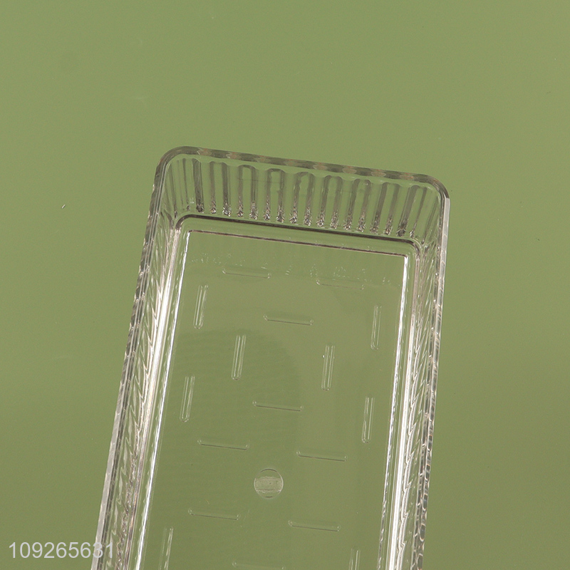 Yiwu market rectangle clear home office desktop organizer plastic storage box