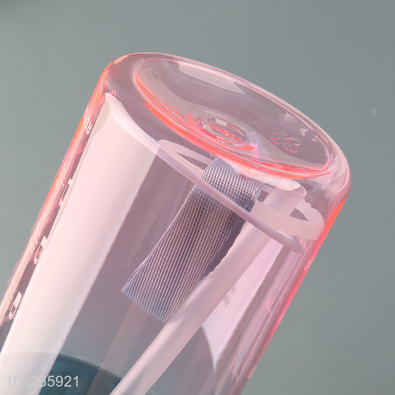 New Product Large Capacity Plastic Sports Water Bottle Sippy Cup with Straw