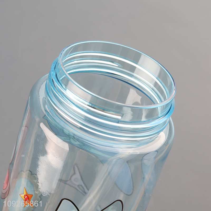New Product Plastic Water Bottle Custom Logo Plastic Water Bottle with Straw