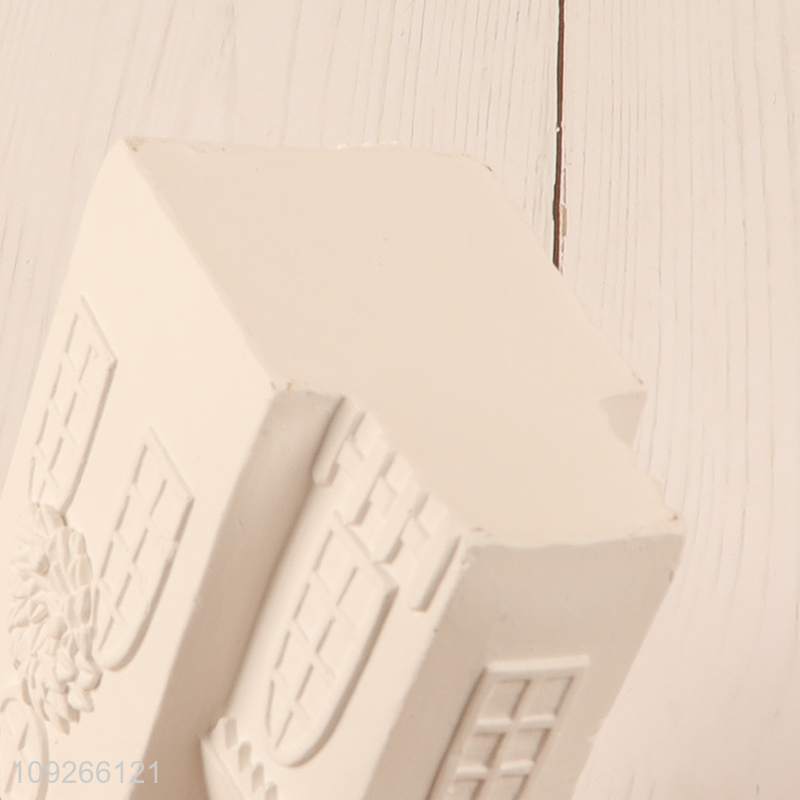 Good sale christmas house diy plaster paint set painting toys with painting brush