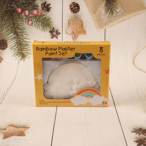 Latest products children diy rainbow plaster paint set painting toys