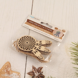 Top products 5pcs wooden mini dream catchers wooden crafts for home decor