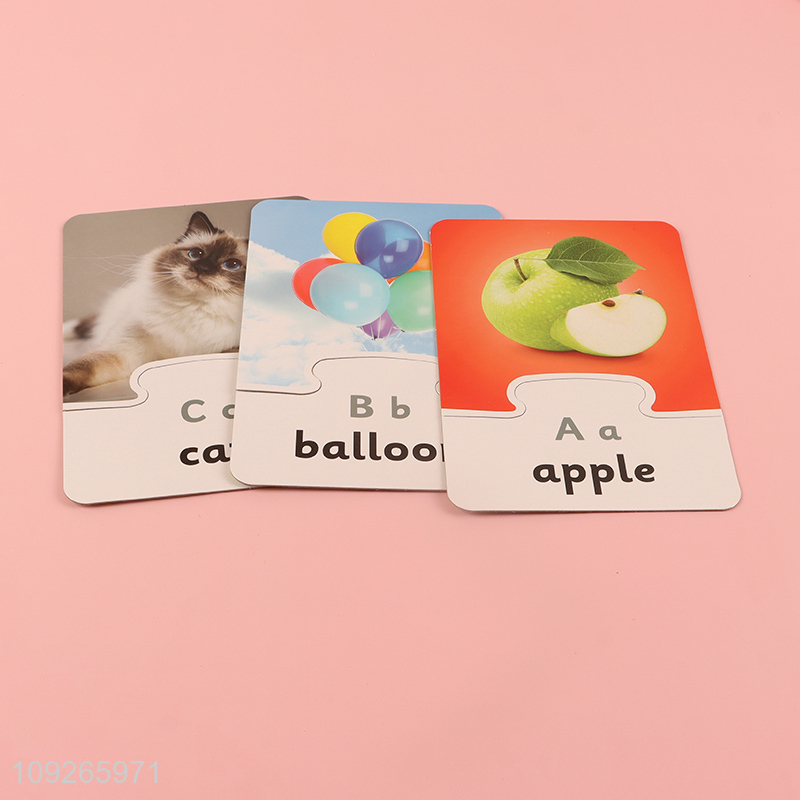 China products children photo and word puzzle card teaching toys