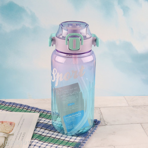New Arrival 900ML Plastic Water Bottle Leakproof Water Bottle with Straw & Handle