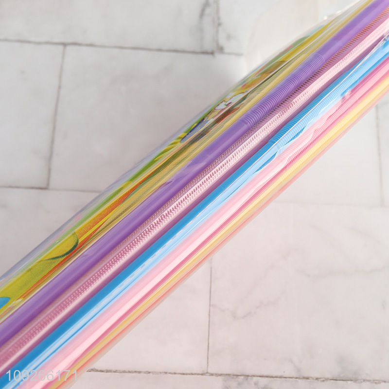 Wholesale 100 Pieces Disposable Drinking Straws Colorful Spiral Plastic Drinking Straws