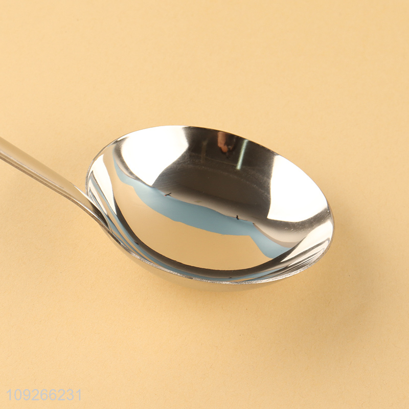 New Product Stainless Steel Soup Ladle Metal Soup Spoon with Plastic Handle