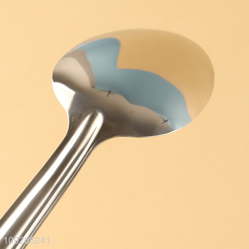 Hot Selling Stainless Steel Basting Spoon with Plastic Handle Kitchen Utensils