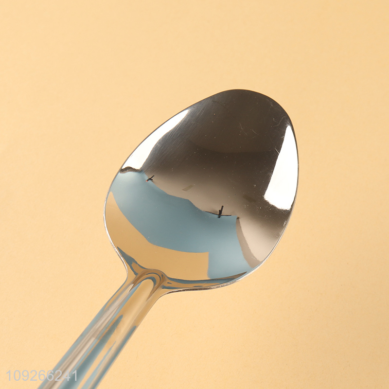 Hot Selling Stainless Steel Basting Spoon with Plastic Handle Kitchen Utensils