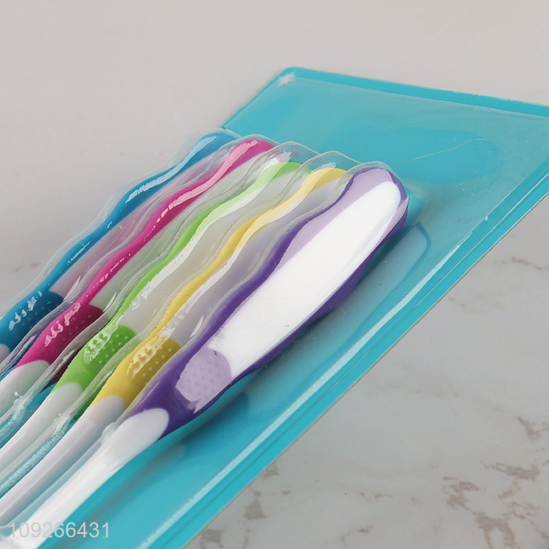 China Wholesale 5Pcs/Set Kids Manual Toothbrush Set with Nylon Bristles