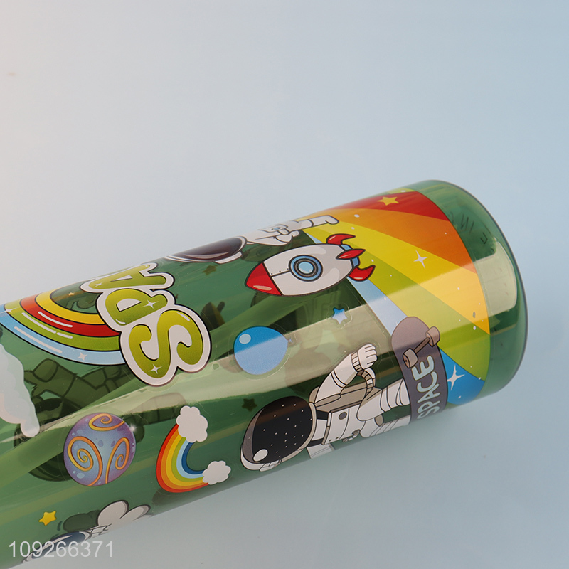 Hot Selling Kids Water Bottle Cartoon Plastic Water Bottle with Flip Straw