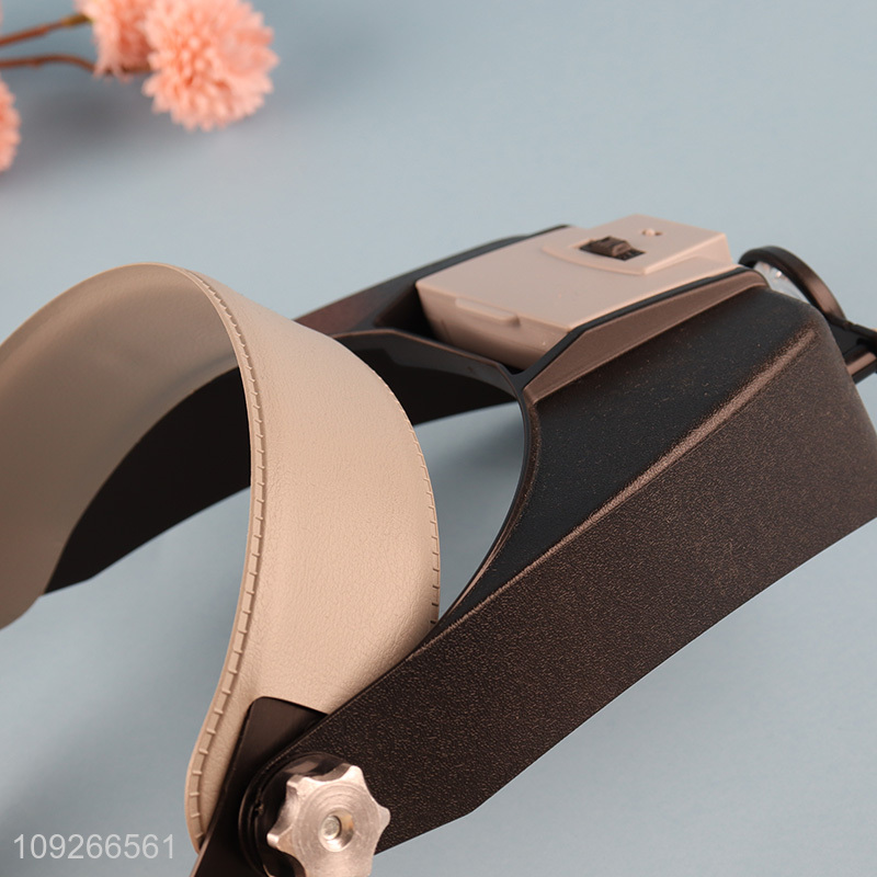 Factory Price LED Head Magnifier Headband Magnifying Glass with Light