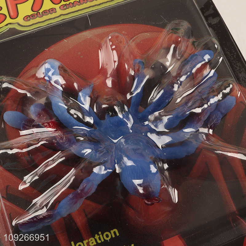 New arrival spider shape tpr squeeze toys color-changing toys for sale