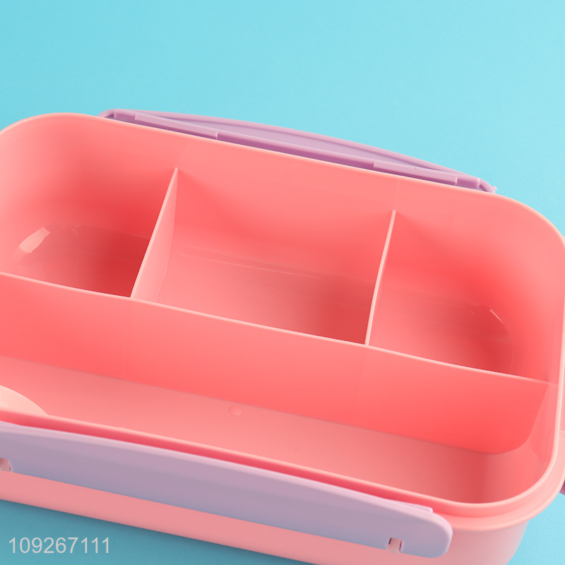 Good sale school office plastic lunch box set with tableware