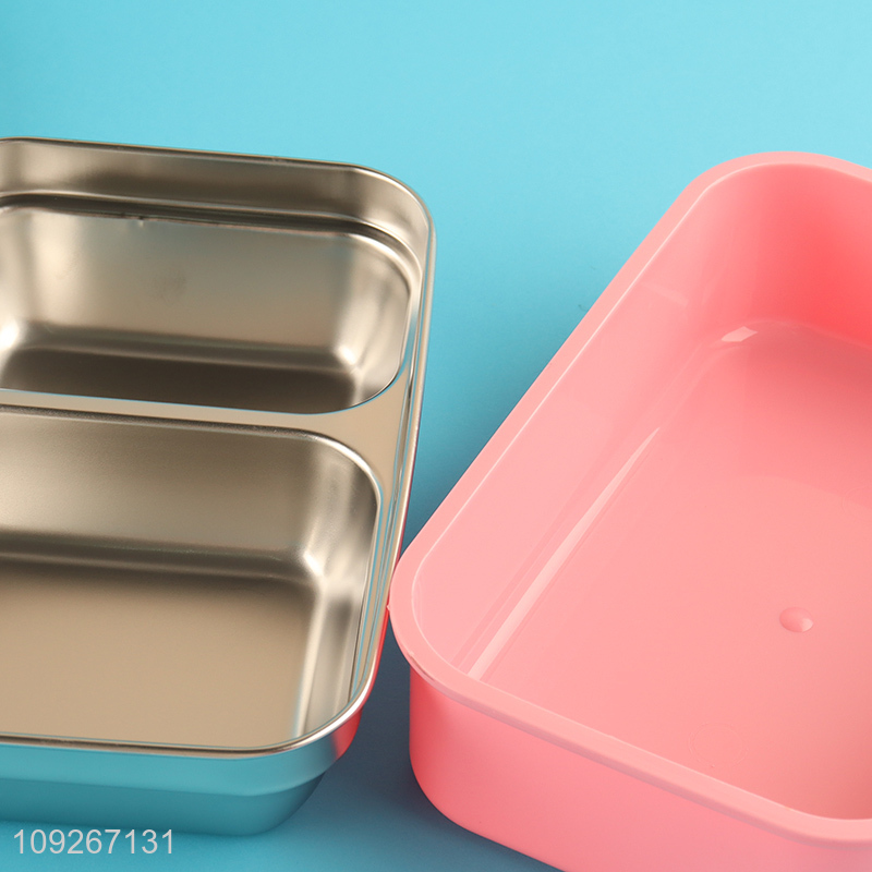 Good sale portable cartoon school children lunch box set wholesale