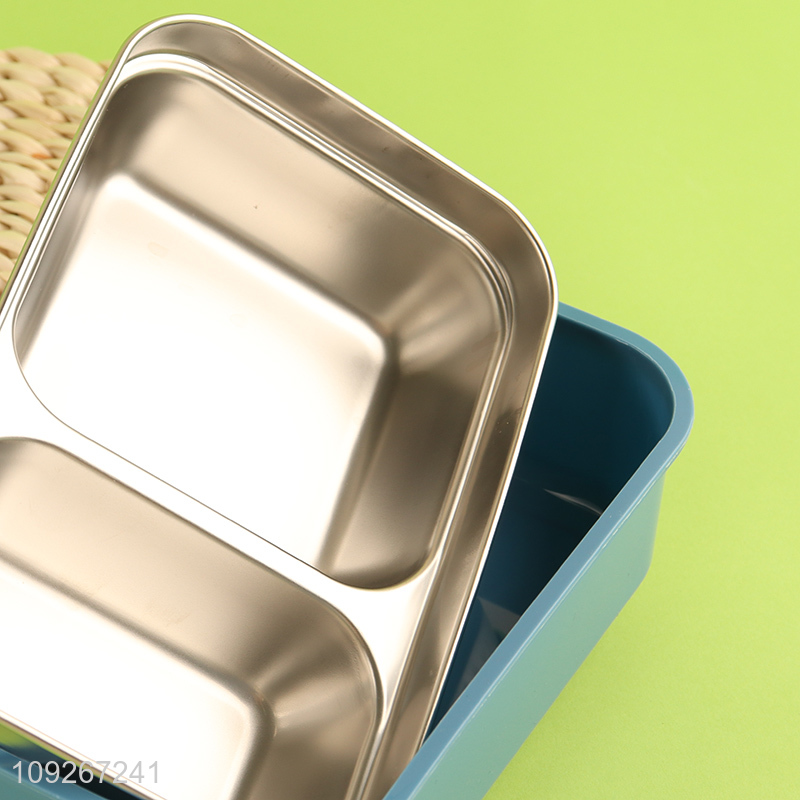 New product stainless steel school office lunch box set with spoon