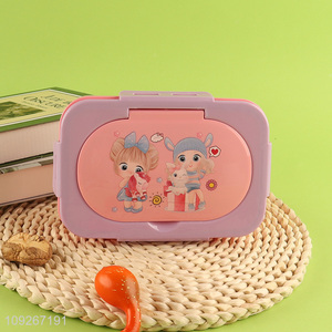 Factory supply portable 3compartment plastic lunch box set for sale