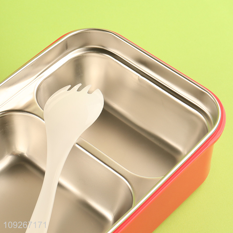 China wholesale 2compartment school kids plastic lunch box set