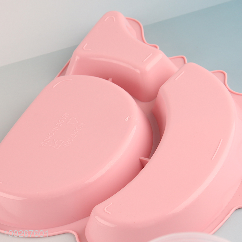 Online wholesale dinosaur shape plastic dinner plate water bottle set