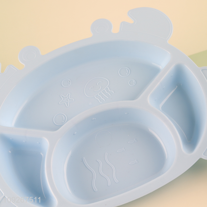 New arrival crab shape plastic dinner plate water cup set with tableware