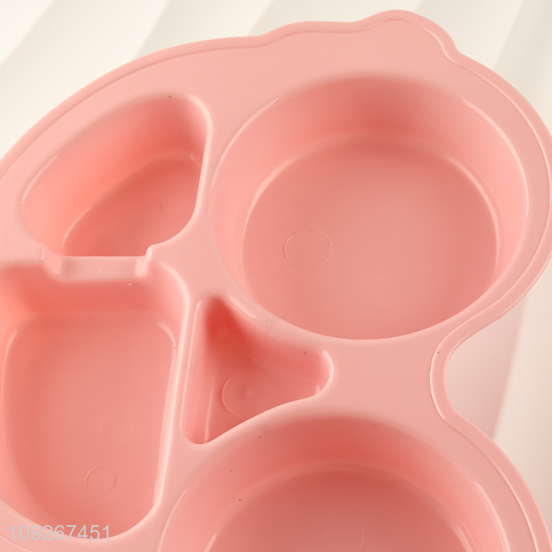 Popular products cartoon plastic baby dinner plate water bottle set for sale