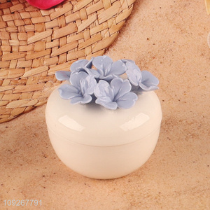 Online wholesale desktop decor delicate ceramic jewelry box storage box