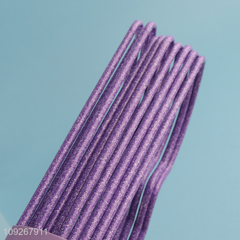 New arrival 10pcs purple non-slip clothes hanger coat hanger for sale
