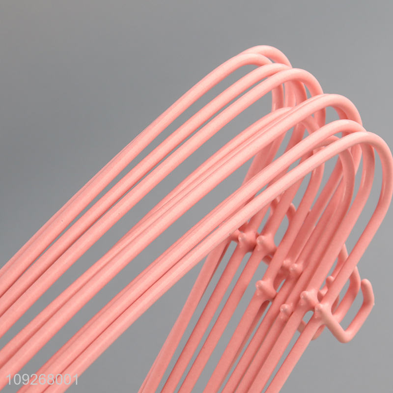 Good quality 10pcs non-slip plastic-coated hanger coat hanger for sale