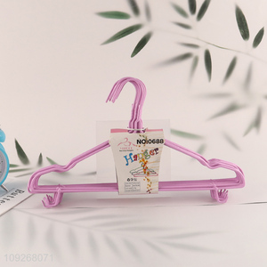 Hot items anti-slip heavy duty plastic-coated hanger clothes hanger