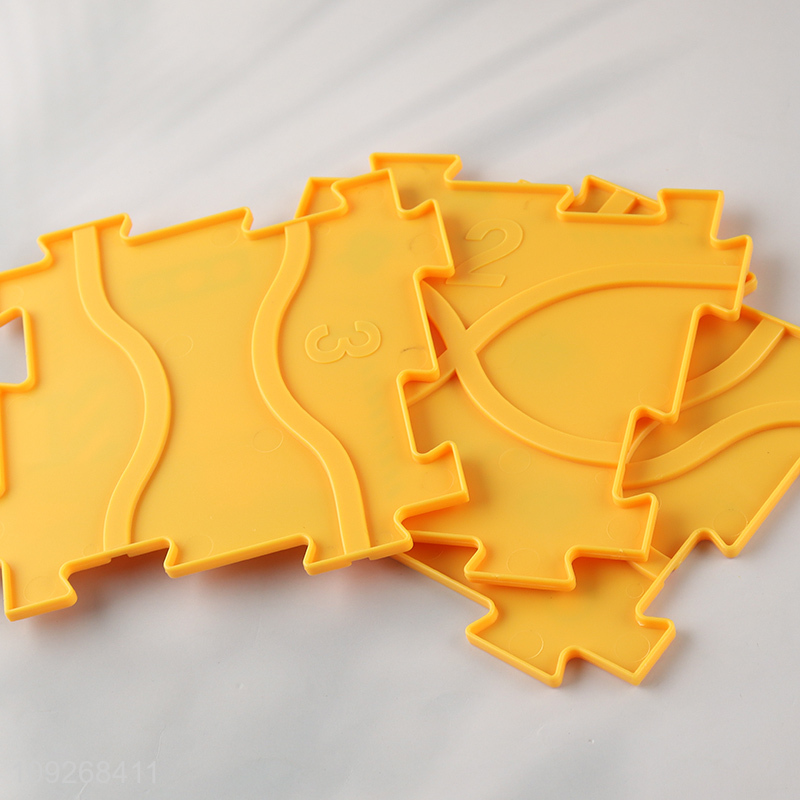 China supplier funny children engineering puzzle game rail car toys