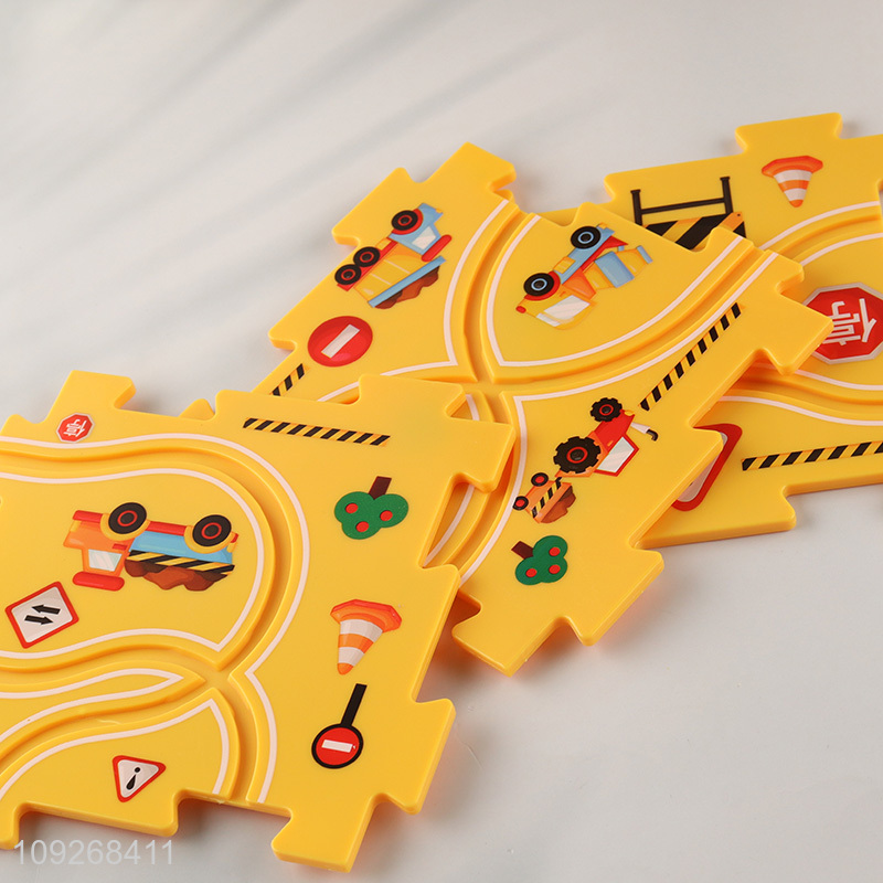 China supplier funny children engineering puzzle game rail car toys