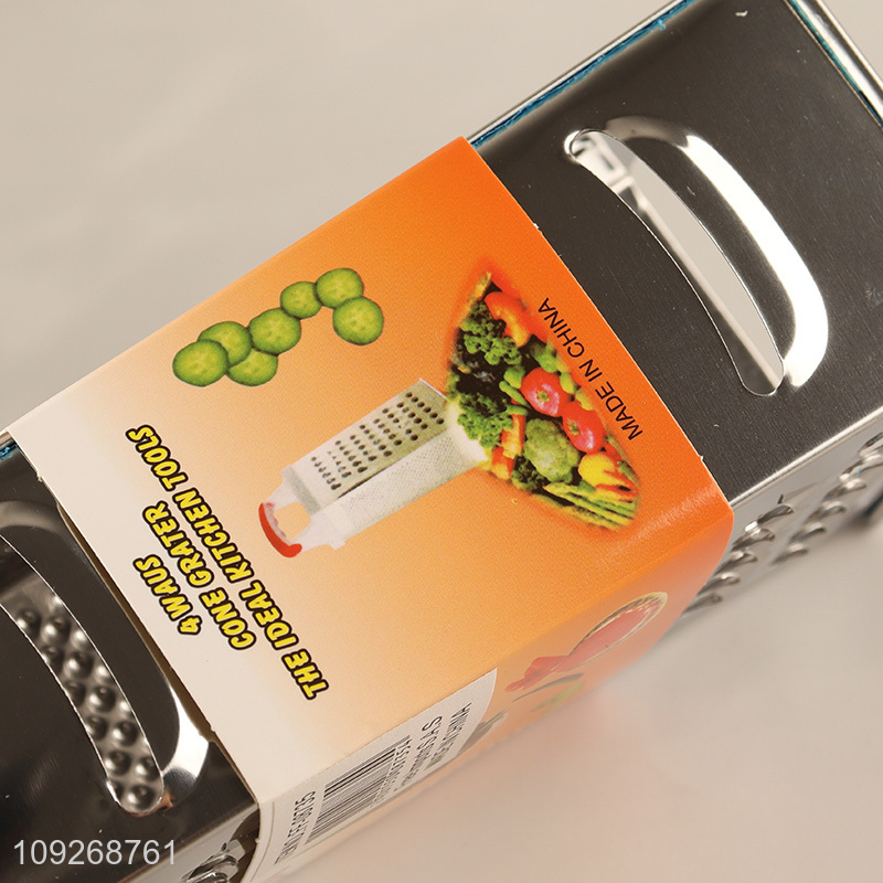 Yiwu market stainless steel 4sides kitchen gadget vegetable grater for sale