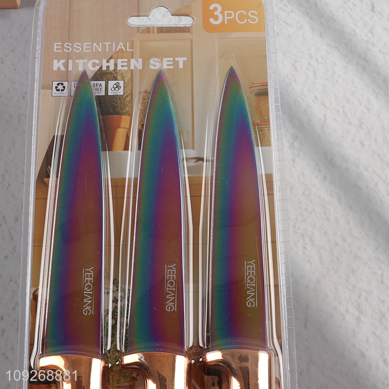 Hot Selling 3 Pieces Stainless Steel Multi-Purpose Kitchen Chef Knives Set