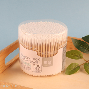 New product 300pcs personal care bamboo stick cotton swab cotton bud for sale