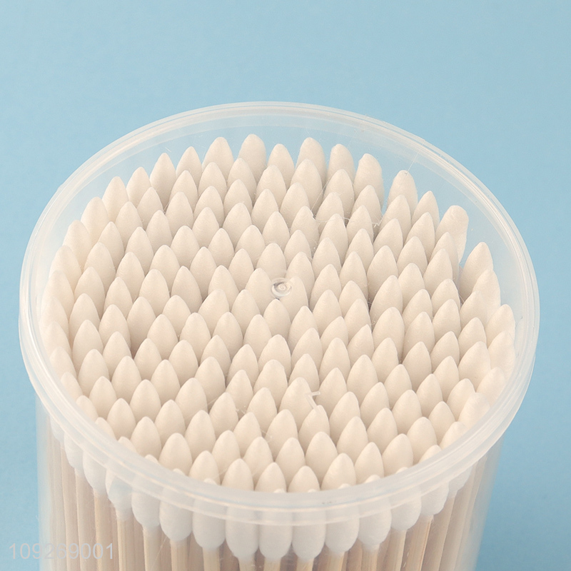 Top quality 180pcs disposable make up bamboo stick cotton swab cotton bud