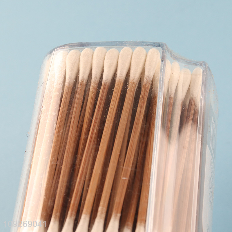 Low price 150pcs personal care carbonized cotton swab cotton bud for sale