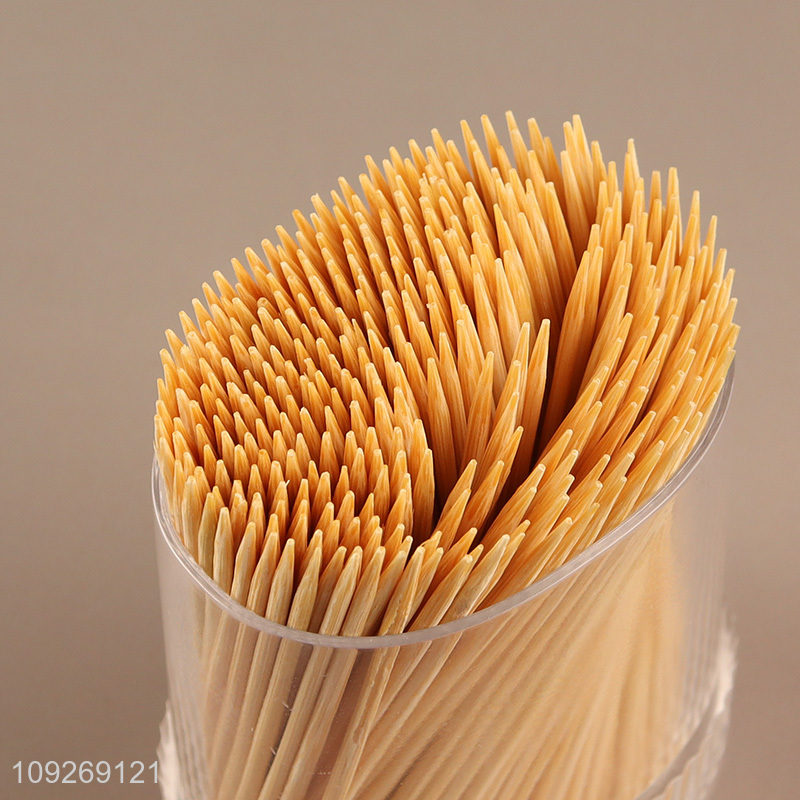Online wholesale 300pcs home restaurant bamboo toothpicks with holder