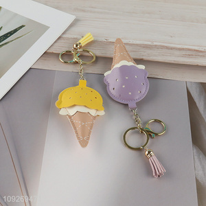 Yiwu market ice cream pendant keychain key ring bag pendant for gifts