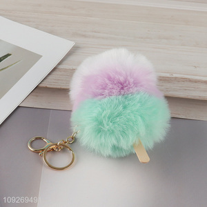 Factory supply plush portable cute keychain key ring for gifts