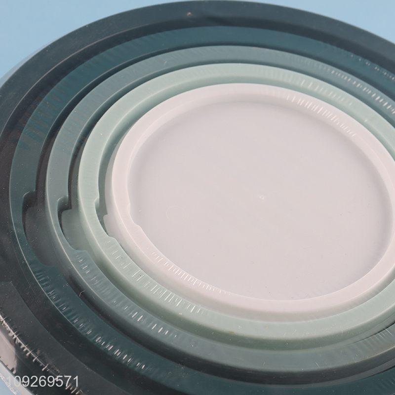 Factory supply round home kitchen food container storage box with lid