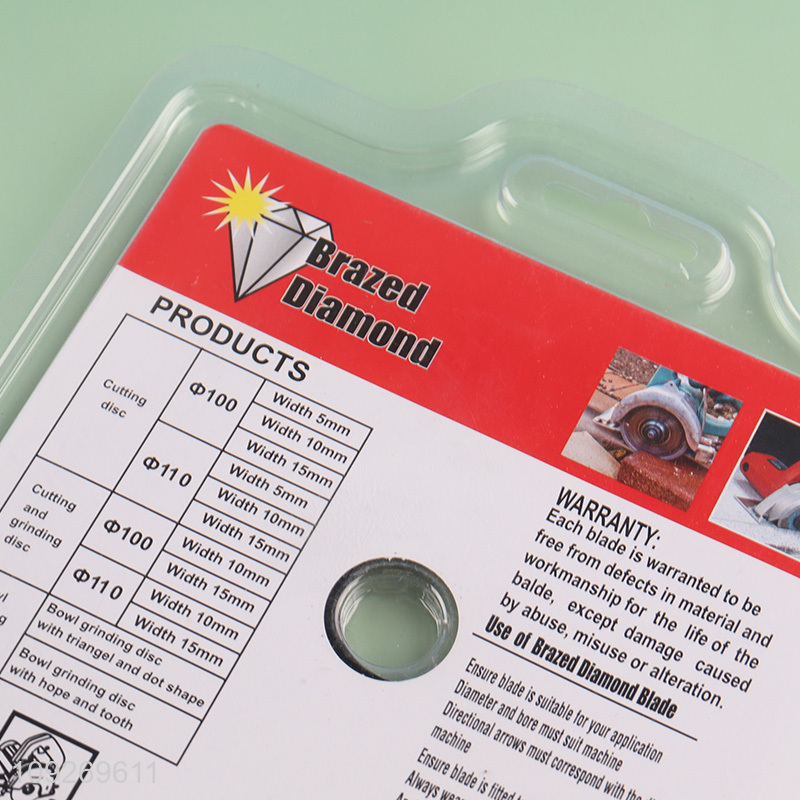 New arrival durable quick cutting professional brazed diamond cutting disc saw blade