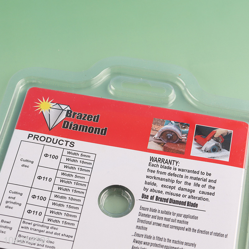 Top selling 5inch professional brazed diamond cutting disc saw blade