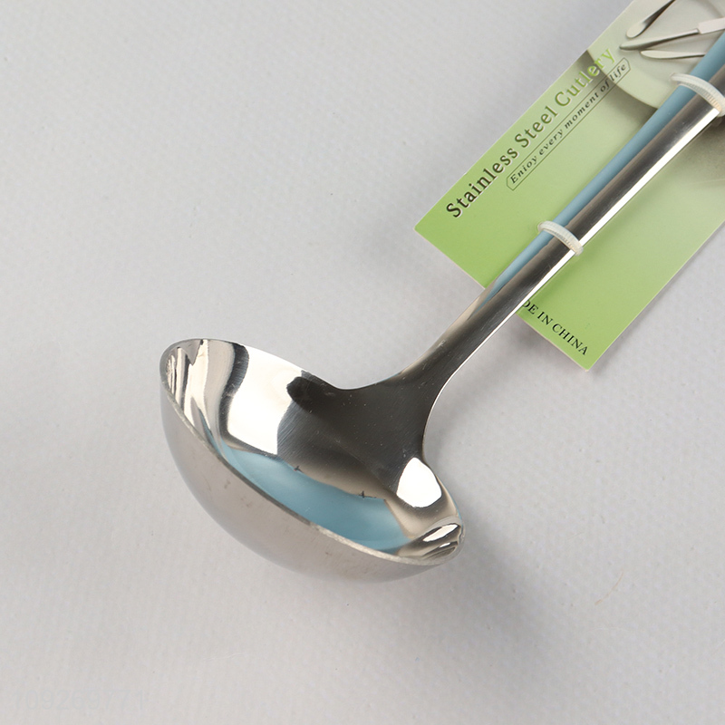 Most popular long handle home kitchen utensil soup ladle for sale