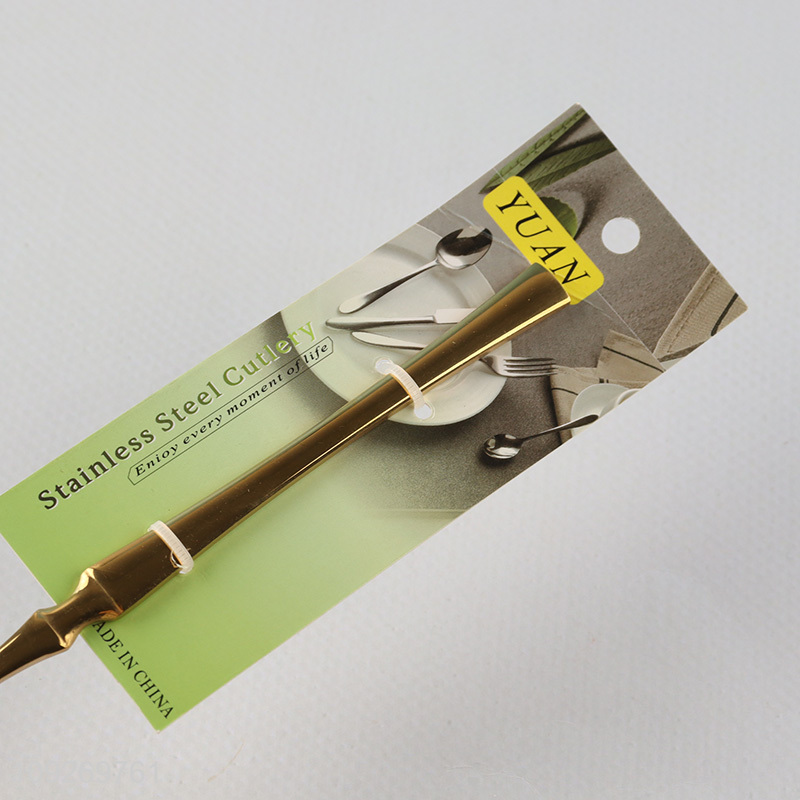 Top selling golden stainless steel cutlery dinner fork wholesale