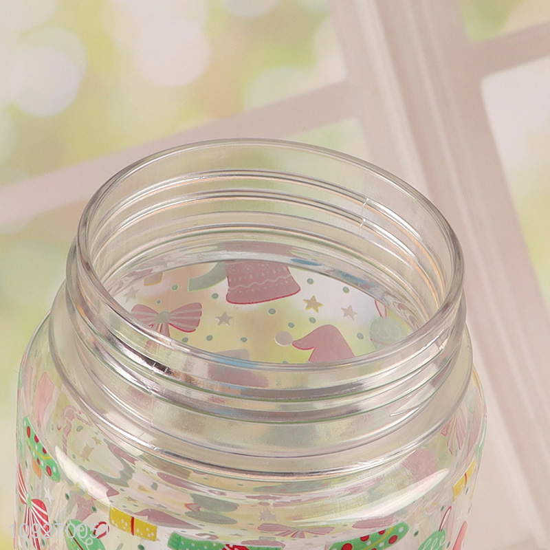 New Arrival Portable Leakproof Easy Clean Plastic Water Bottle with Flip Straw