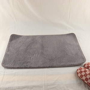 Yiwu market grey rectangle non-slip floor mat door mat for home