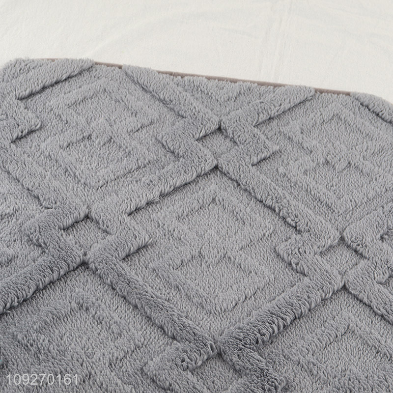 Top selling rectangle soft plush anti-slip floor mat door mat wholesale