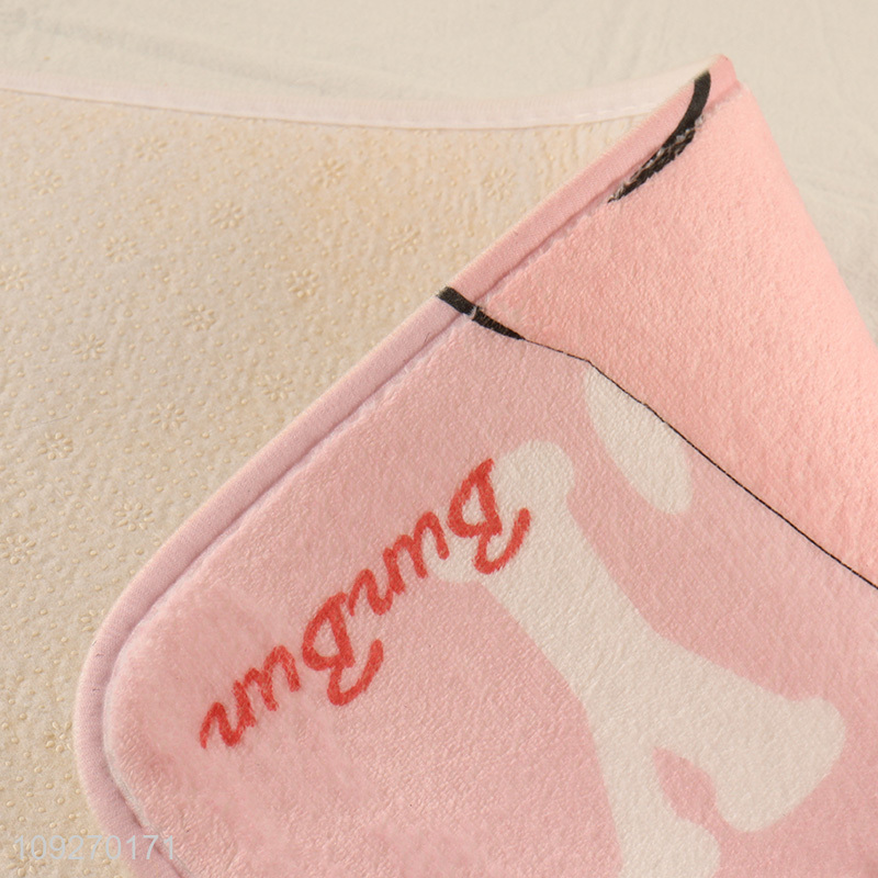 New arrival cartoon pink rectangle floor mat door mat for household