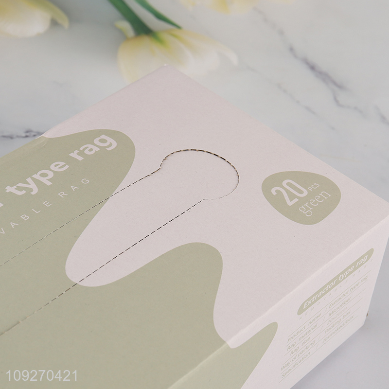 Yiwu market 20pcs microfiber material recyclable cleaning cloth