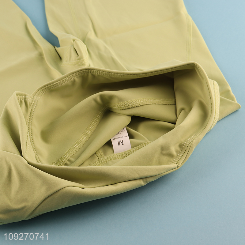 Hot selling ladies elastic sports yoga fitness shorts wholesale